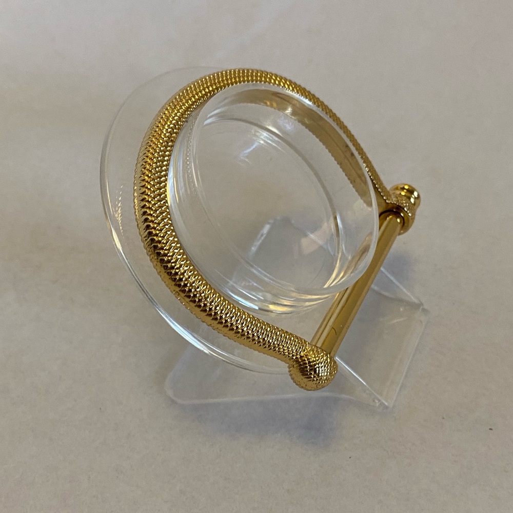 Gold Plated Cuff/Bracelet - Crystal Clasp/Twist - Picture 7 of 16